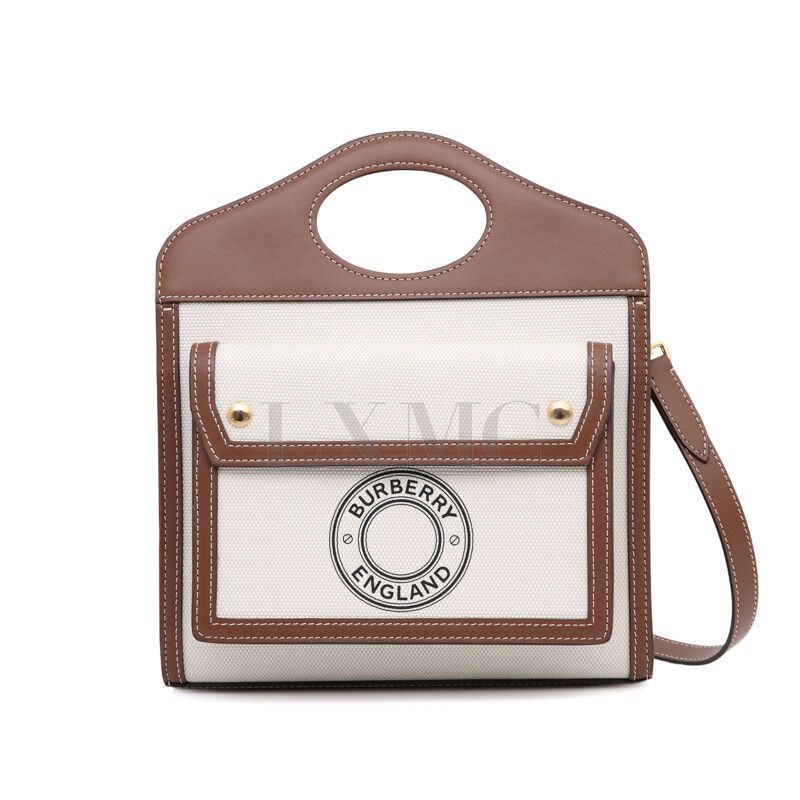 Burberry Canvas Pocket Crossbody Bag 80393611 Book Tote