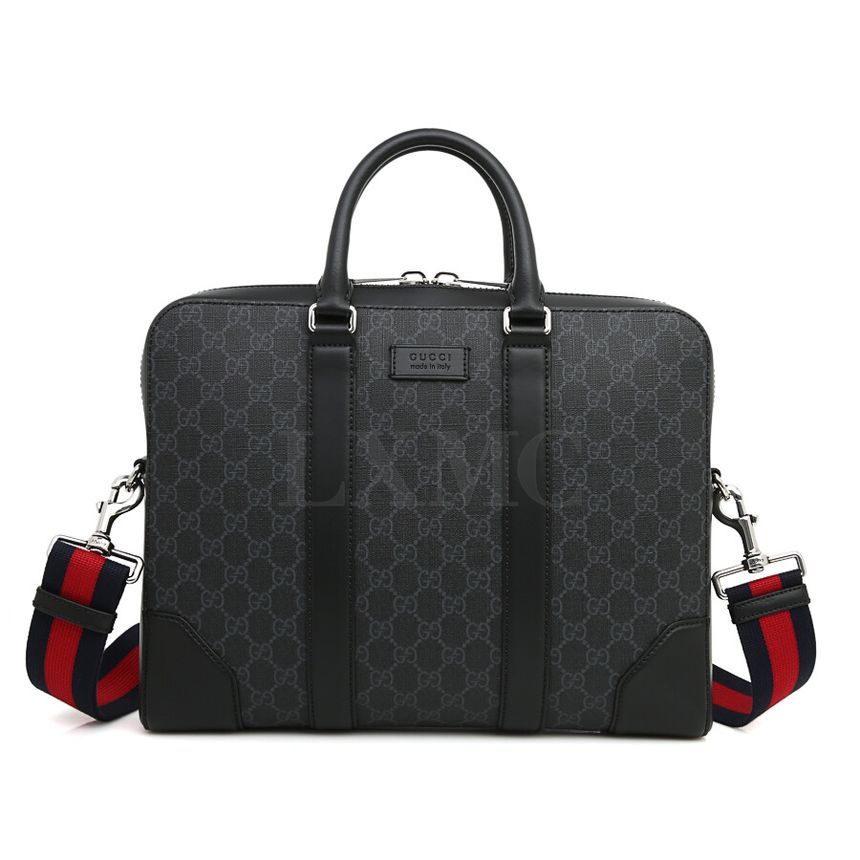 Gucci Supreme Briefcase Black Document Bag 474135