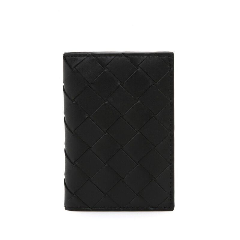 Bottega Veneta Woven Flap Card Wallet 749417
