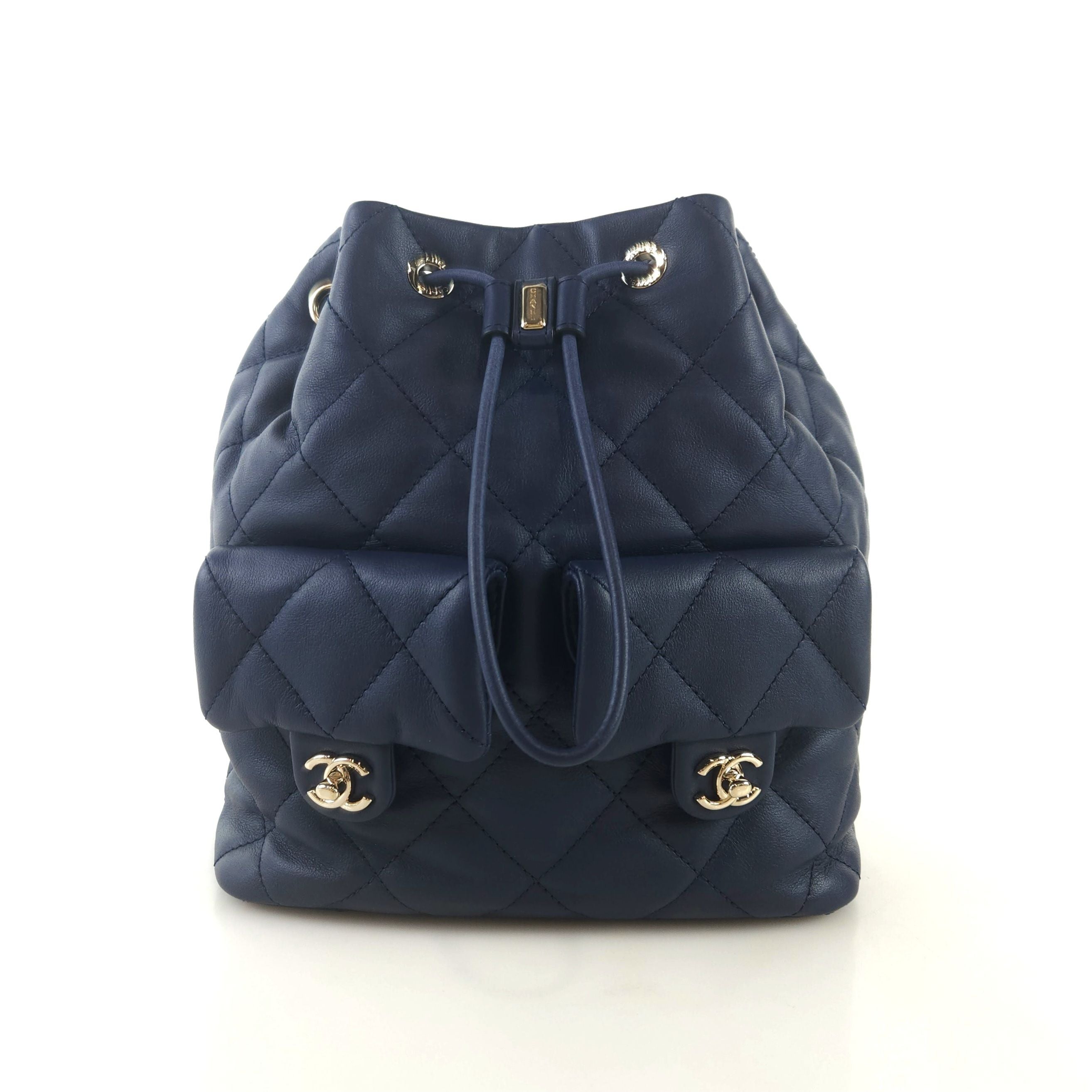 CHANEL Drawstring Bucket Backpack AS4342 8551