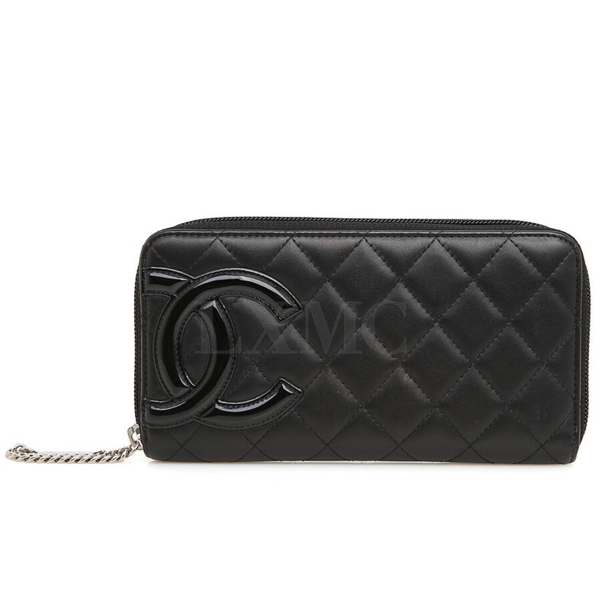 CHANEL Carbon Zipper Wallet A50078