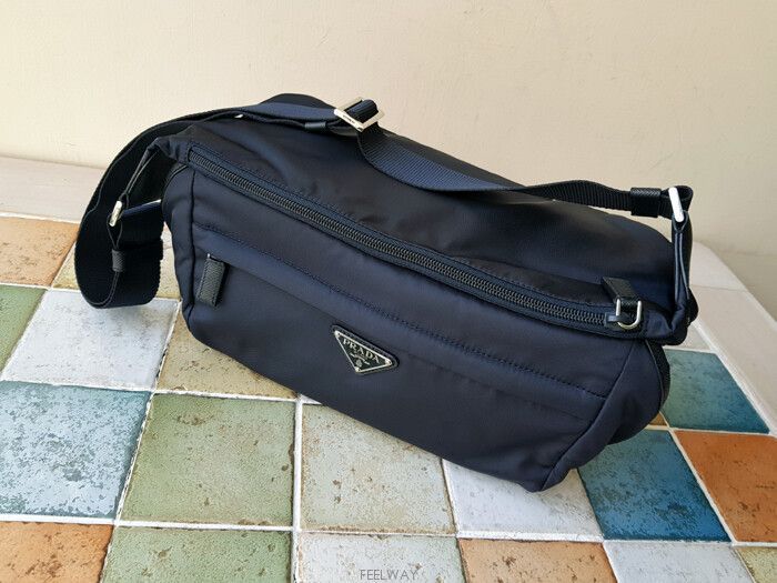 Prada Unisex Navy Bike Bag Crossbody Shoulder Bag 2VH994