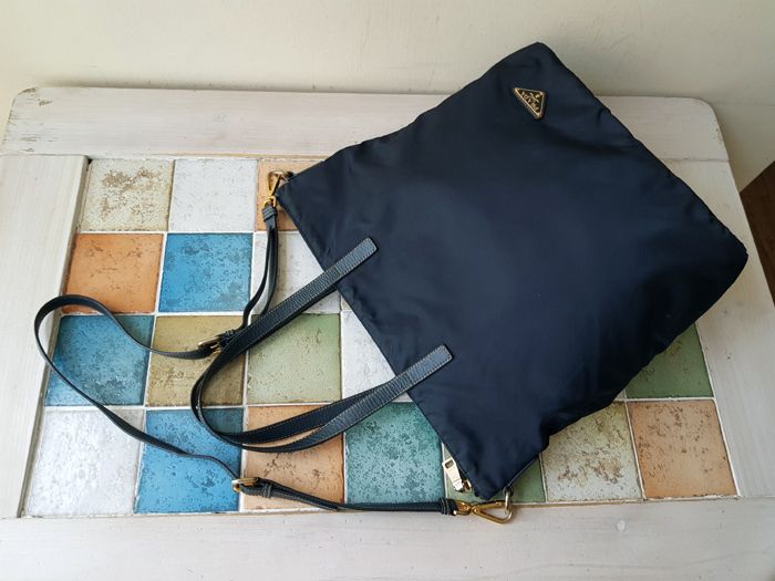 Prada Unisex 2way Shoulder Tote Bag - Navy (SKU: 2way)