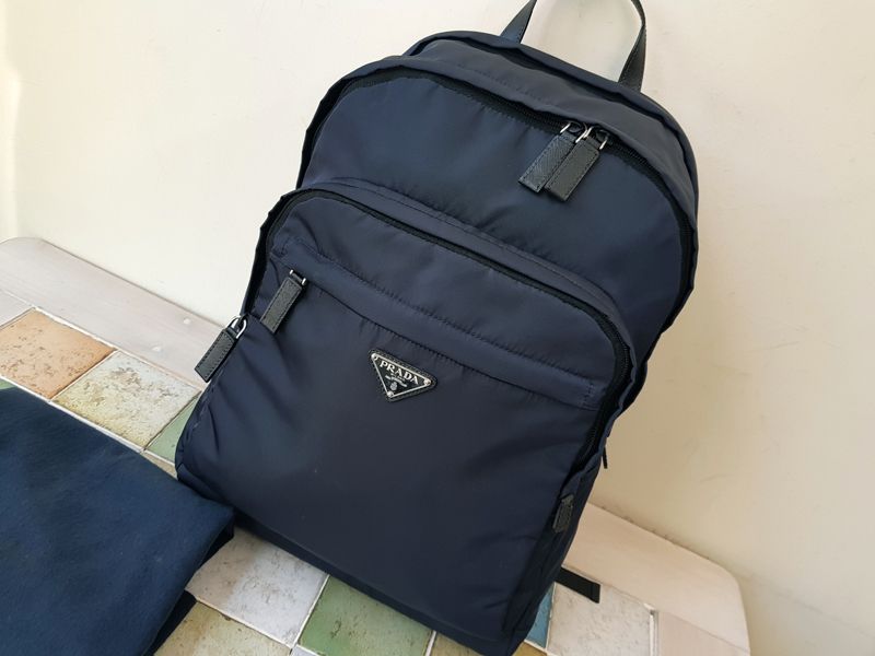 Prada Unisex Backpack Navy 2VZ048