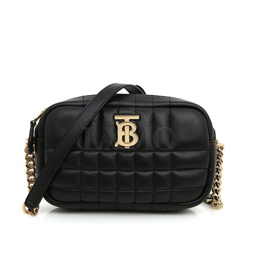 Burberry Quilted Camera Bag Black Chain Crossbag 80608361