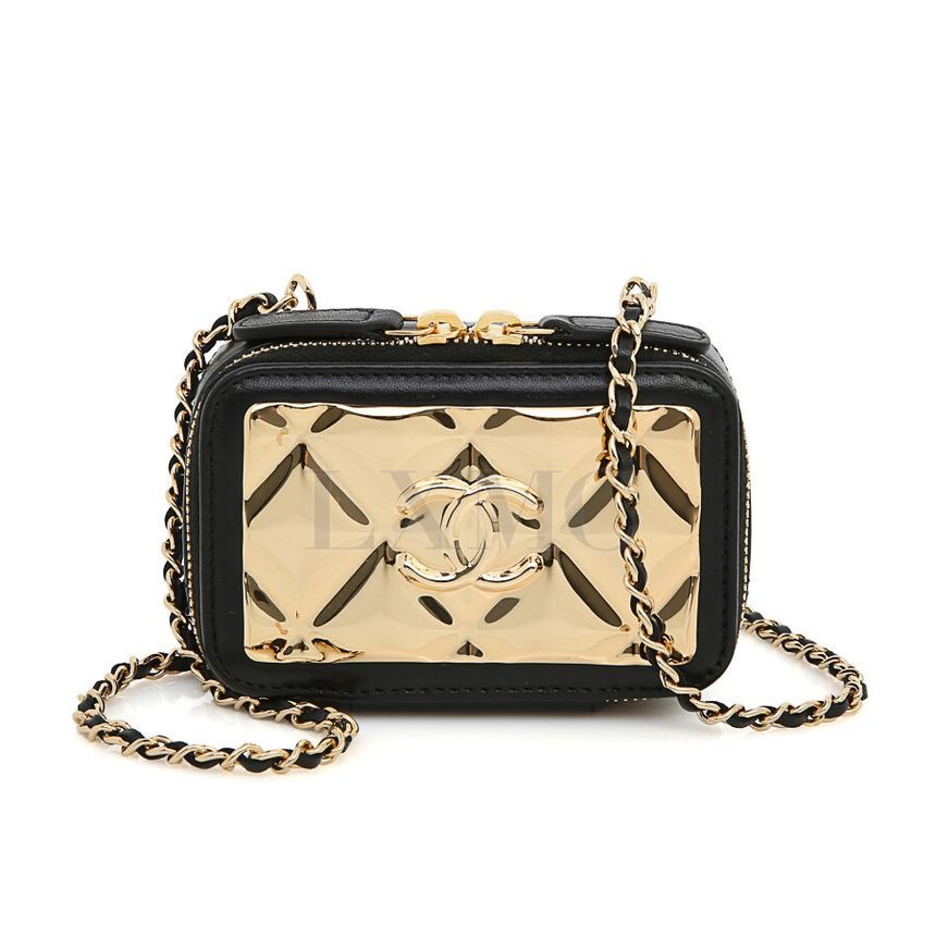 CHANEL Mini Vanity Chain Crossbody Plate Party Dress Bag - SKU []