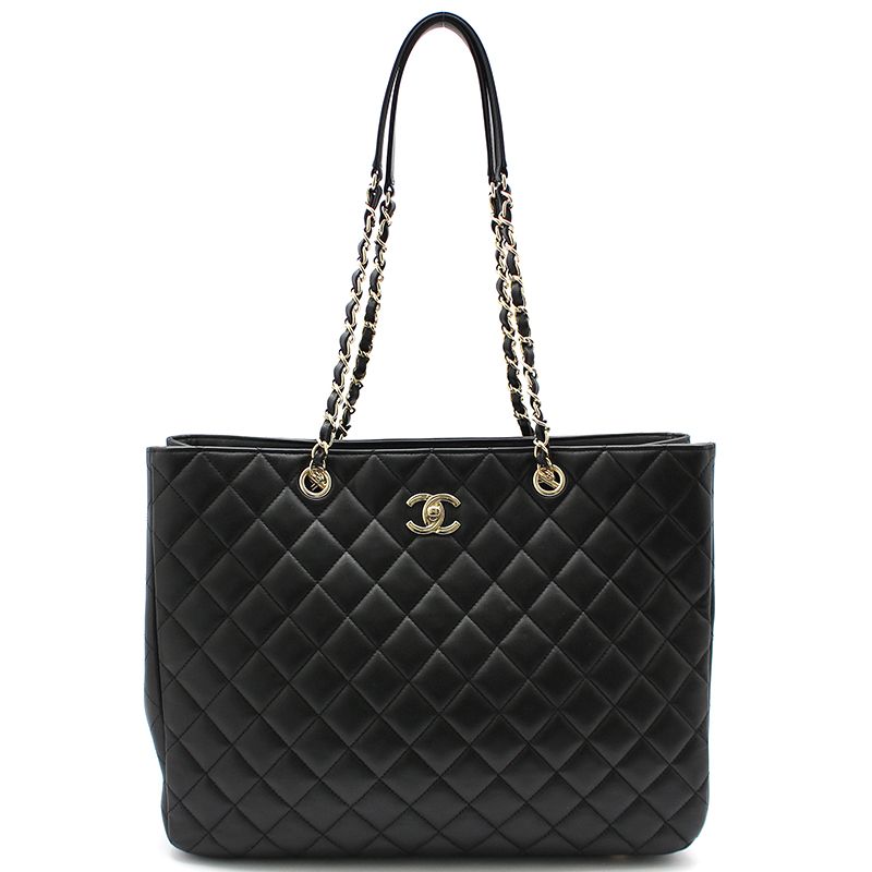 CHANEL Timeless Black Lambskin Shoulder Bag A91046