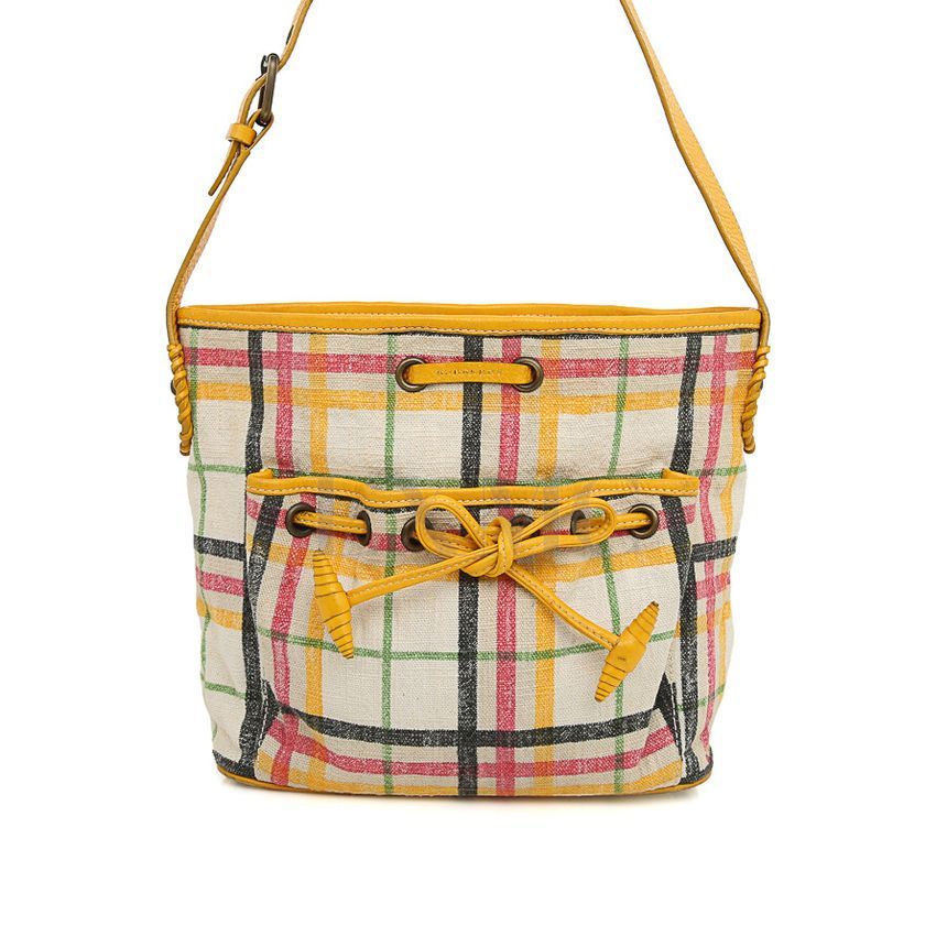 Burberry Checked Shoulder Bag with Bucket Bag Pouch Thomas CHK Shoulder Bag No.A [SKU]