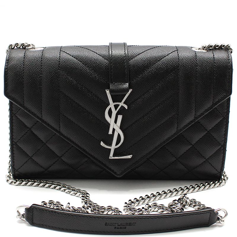 Saint Laurent Monogram Matelasse Envelope Small Chain Crossbody Bag 600195