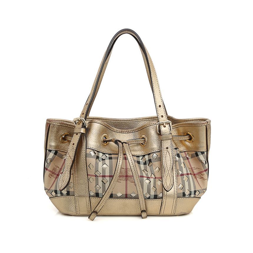 Burberry Check Drawstring Shoulder Bag by HeyMarket []