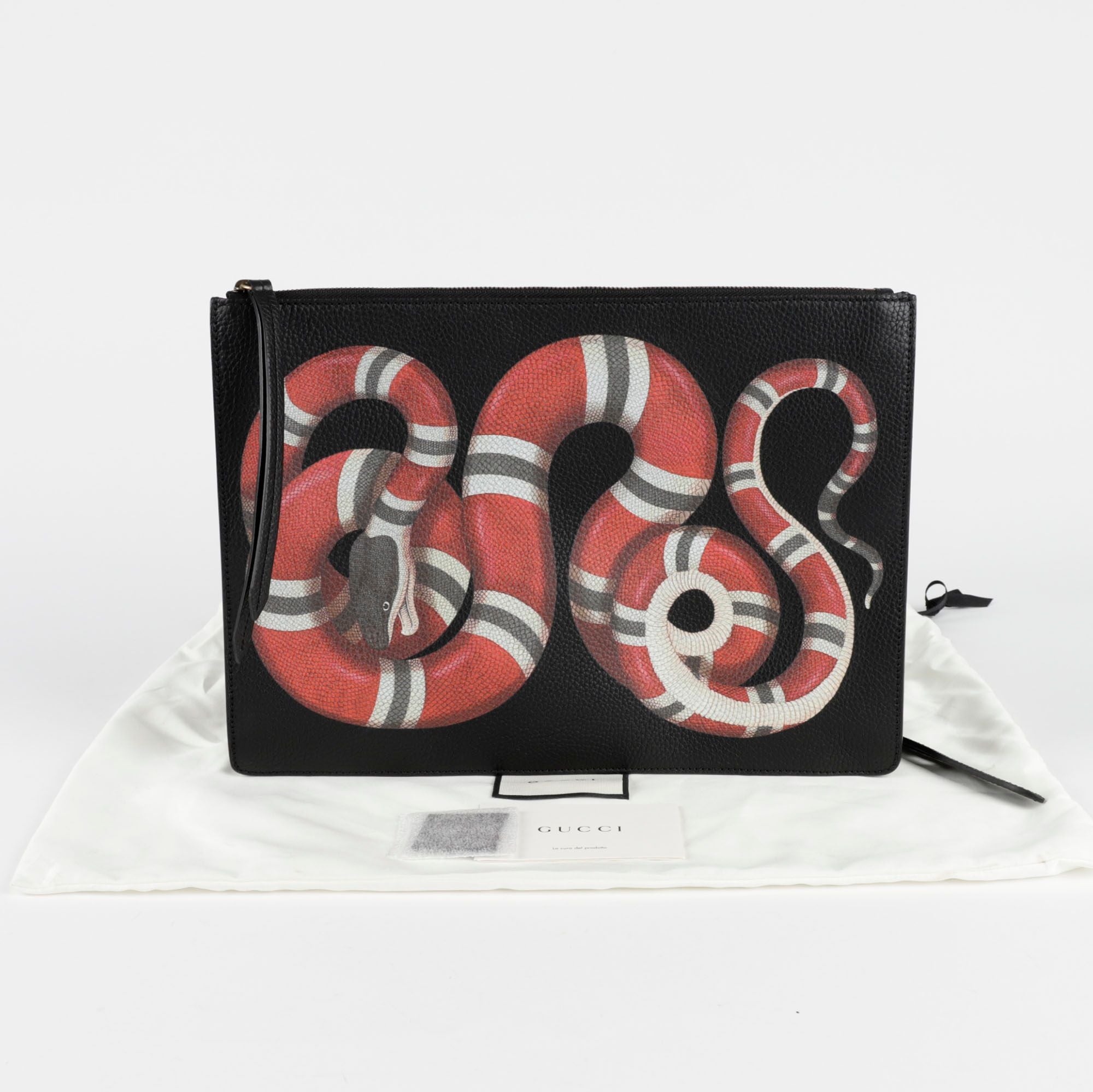 Gucci Snake Print Clutch Crossbody Bag 429016