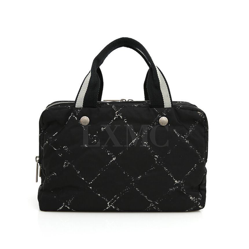 CHANEL Vintage Travel Tote Travel Stitch Boston Bag SKU: One Size
