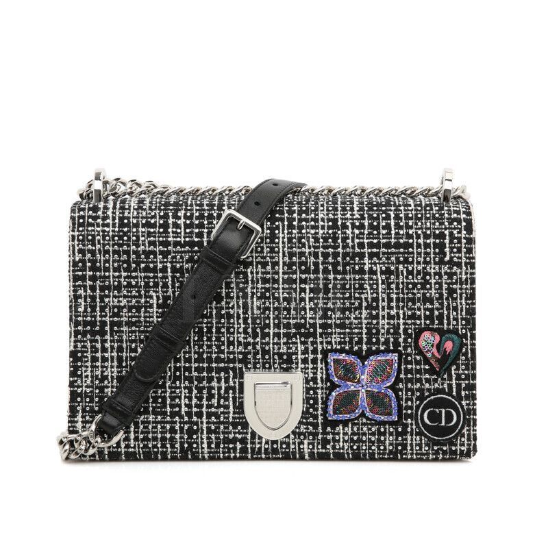 Dior [ ] Tweed Llama Chain Shoulder Bag SKU