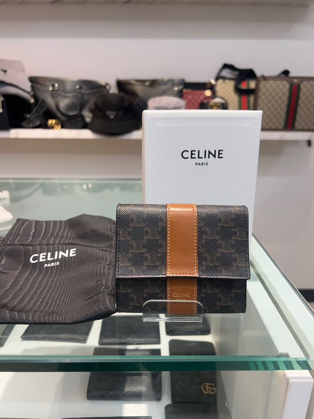 Celine Canvas Women's 3-Tier Wallet SKU123