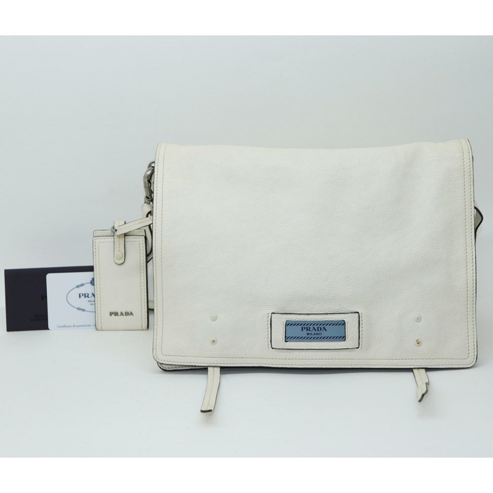 Prada Affordable [Good Condition] Leather Shoulder Bag 1BD085