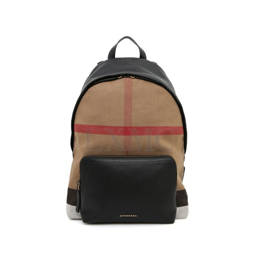 Burberry Check Backpack 4033397 Black Luxe
