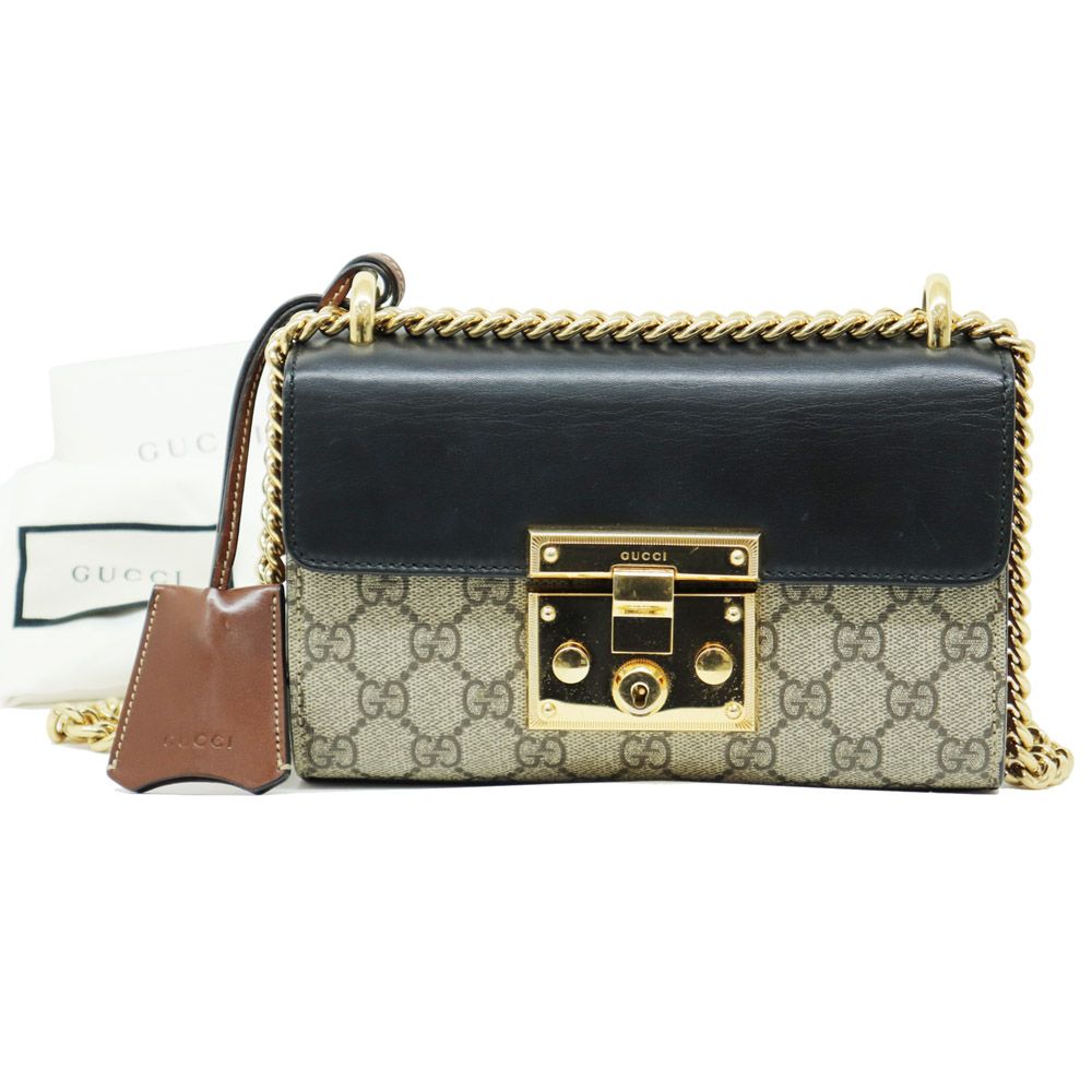 Gucci Trendy Small Padelock Chain Shoulder Bag 409487 [Grade: 95 out of 100]