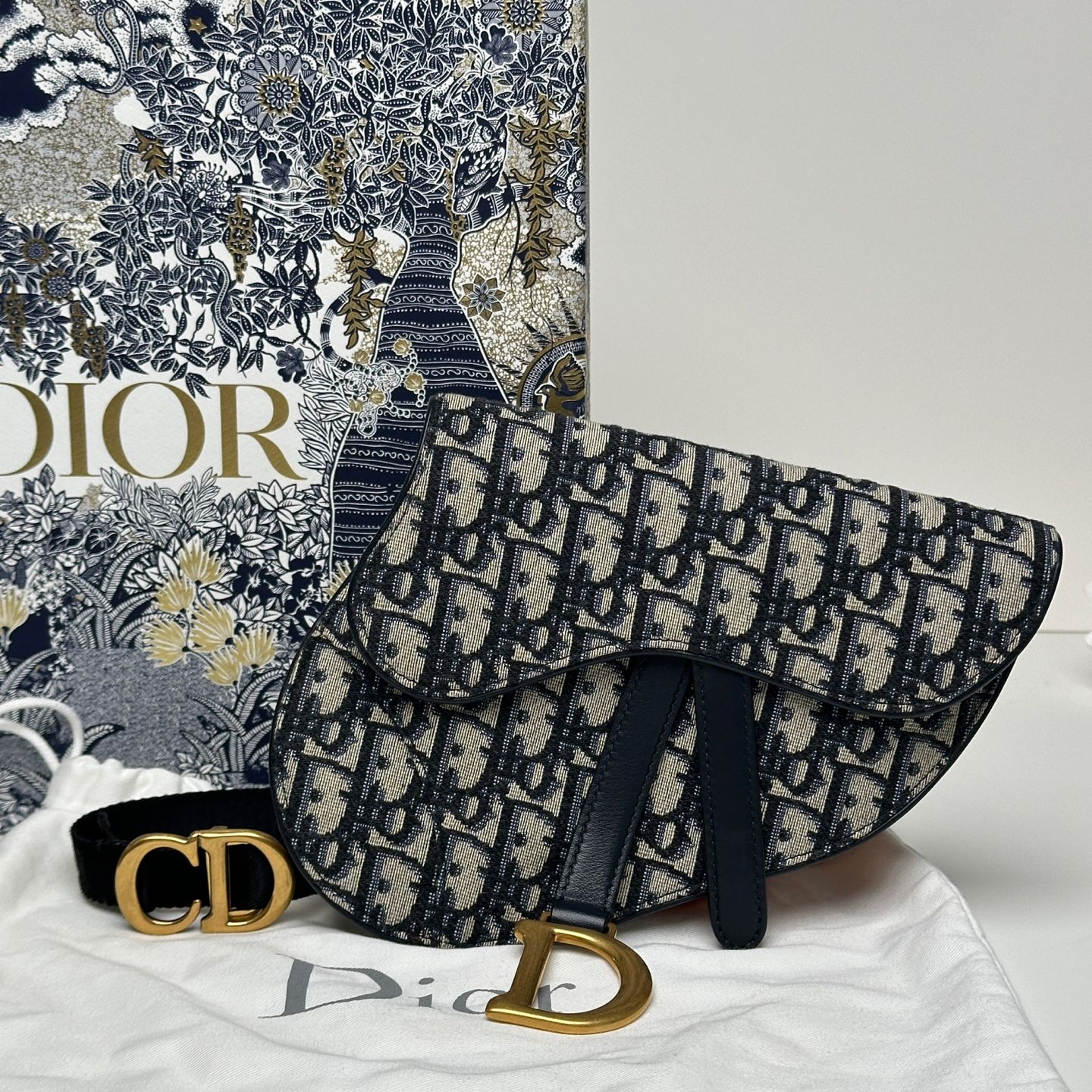 Dior Blue Obleek Jacquard Belt Bag S5632CTZQ