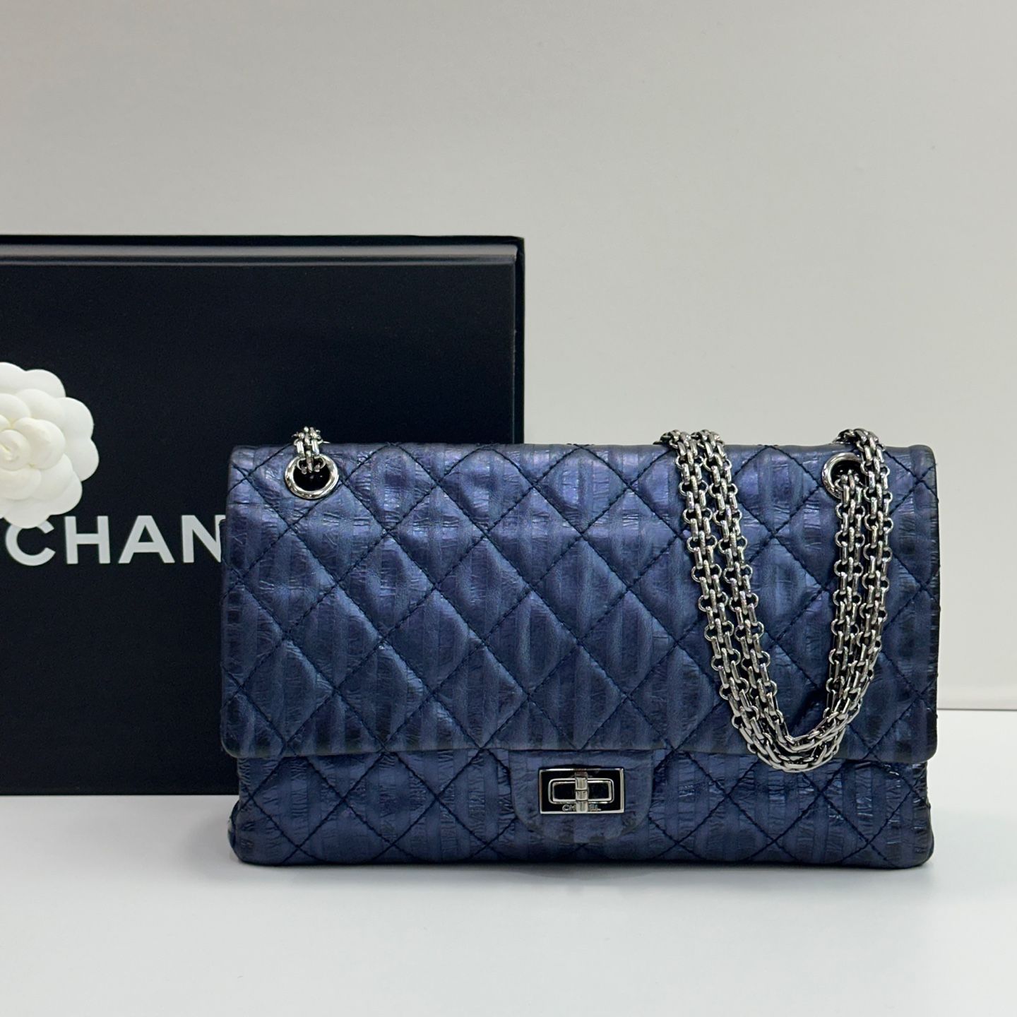 CHANEL Vintage 2.55 Flap Bag Medium 12 Series SKU