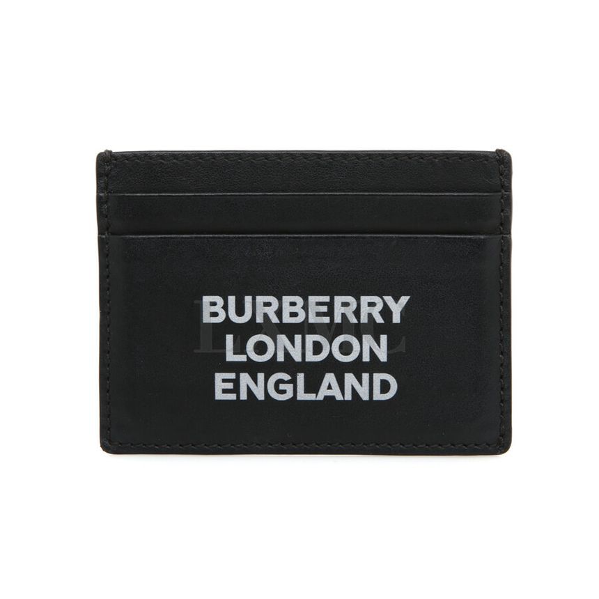 Burberry Logo Print Black Card Wallet 8009213