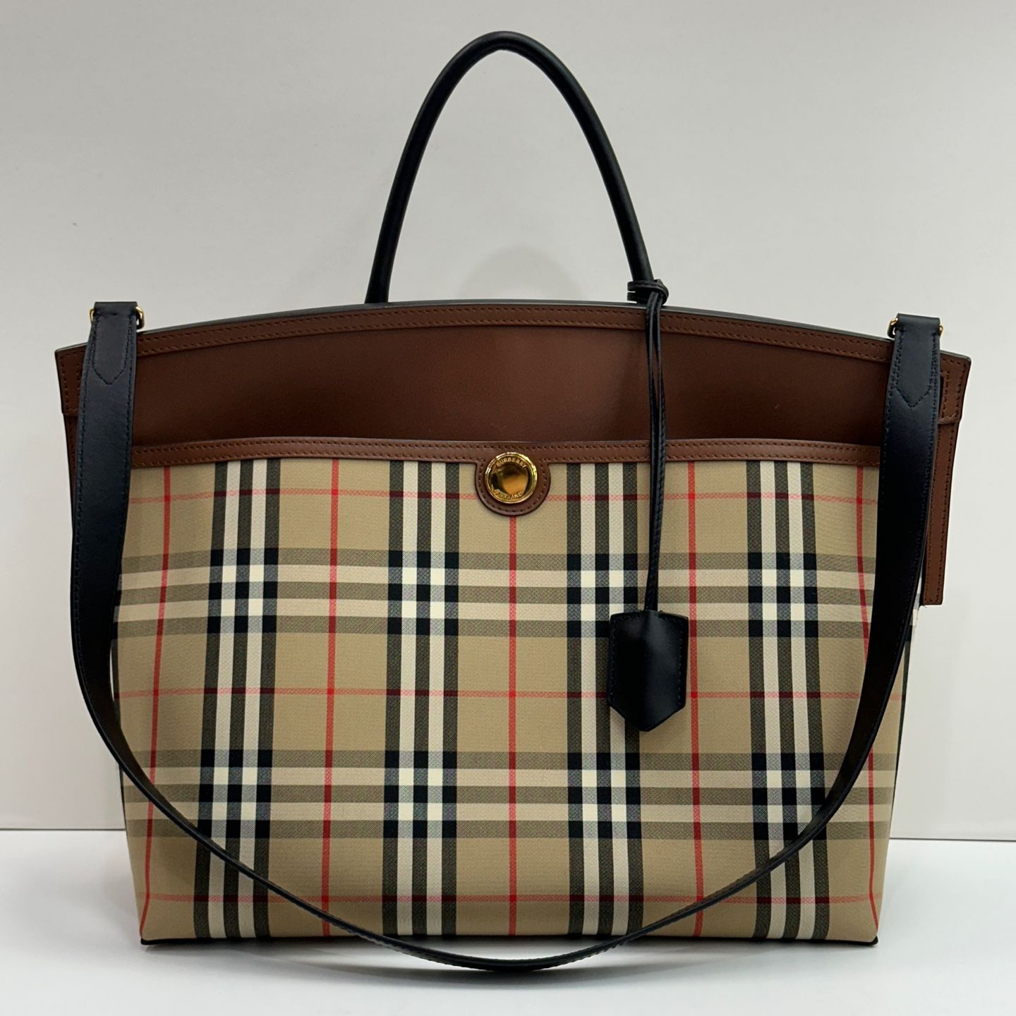 Burberry Vintage Check Sophisticity Tote Bag Crossbag D2857