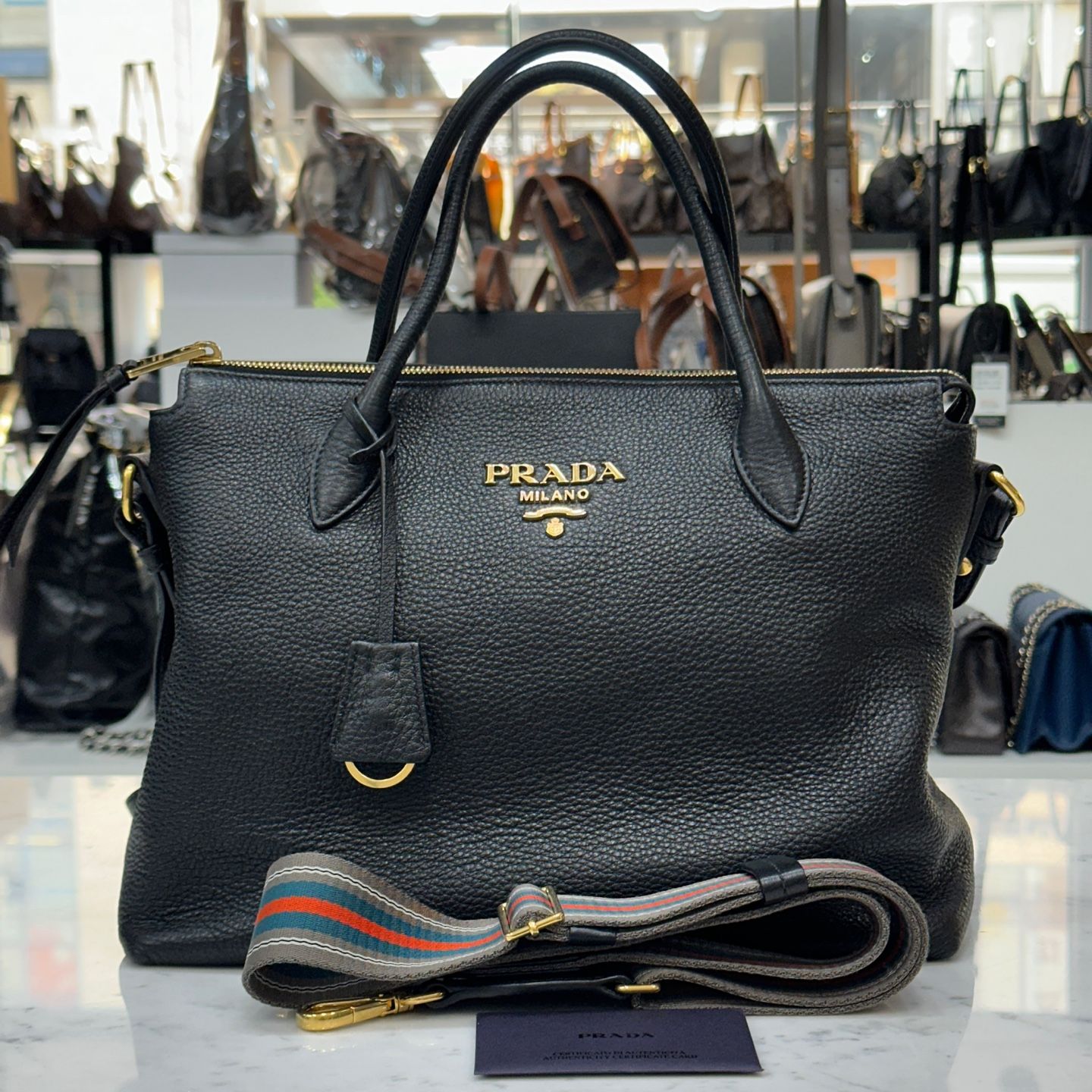 Prada Leather Tote Bag 1BA157