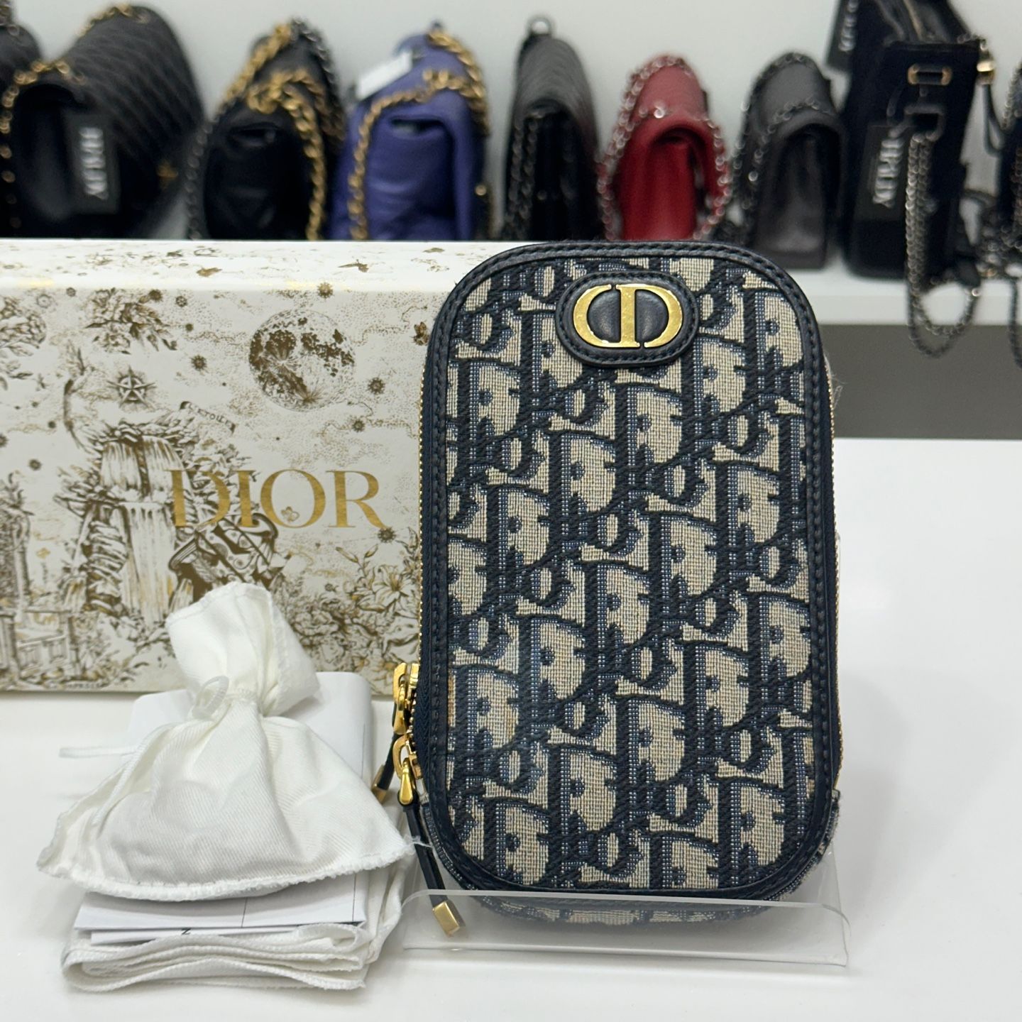 Dior Mini Chain Bag Phone Holder S2114