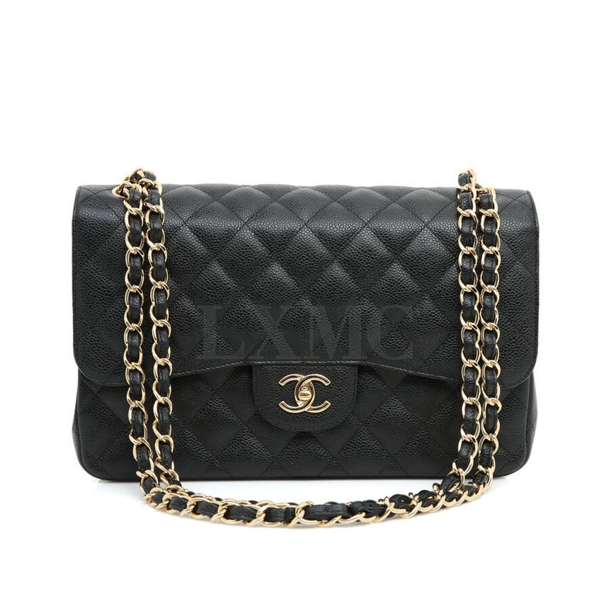 CHANEL Classic Caviar Jumbo Quilted Chain Bag Timeless Large [2013] SKU