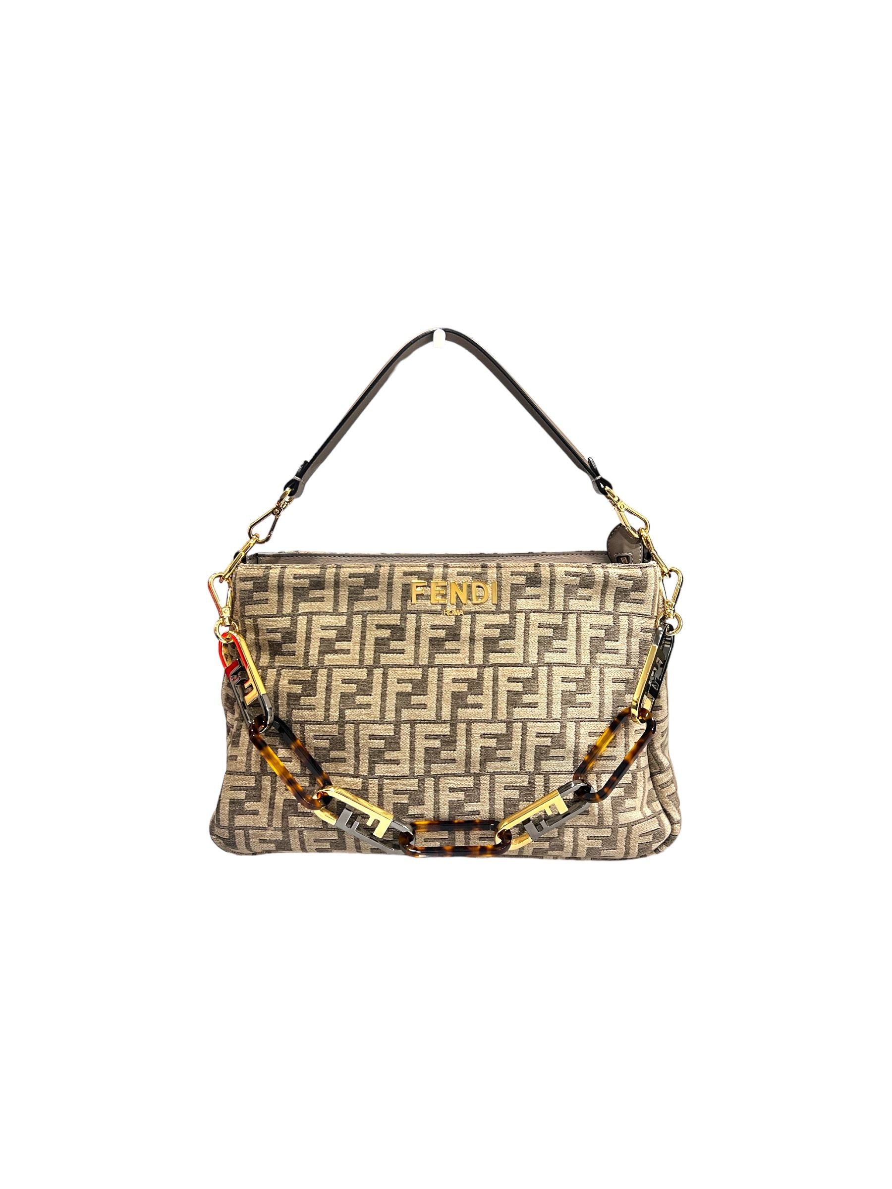Fendi Tapestry Shoulder Bag 8BR805