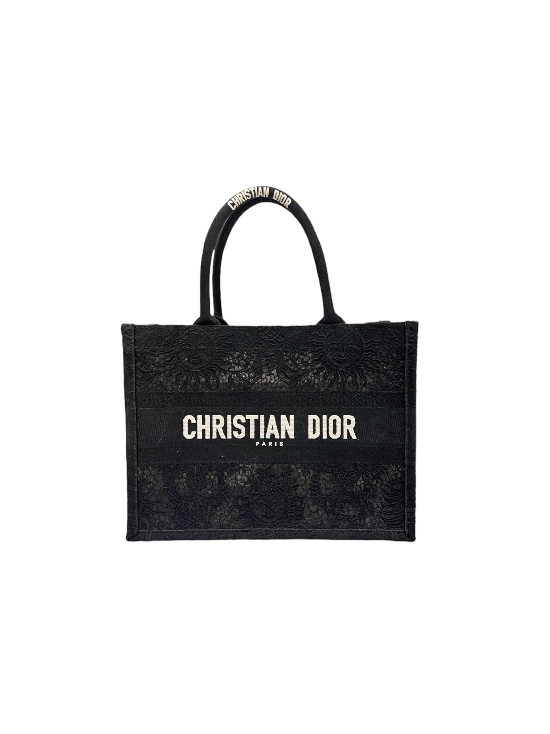 Dior Twalde Joy Solay Macrame Embroidery Black Medium M1296ZECY