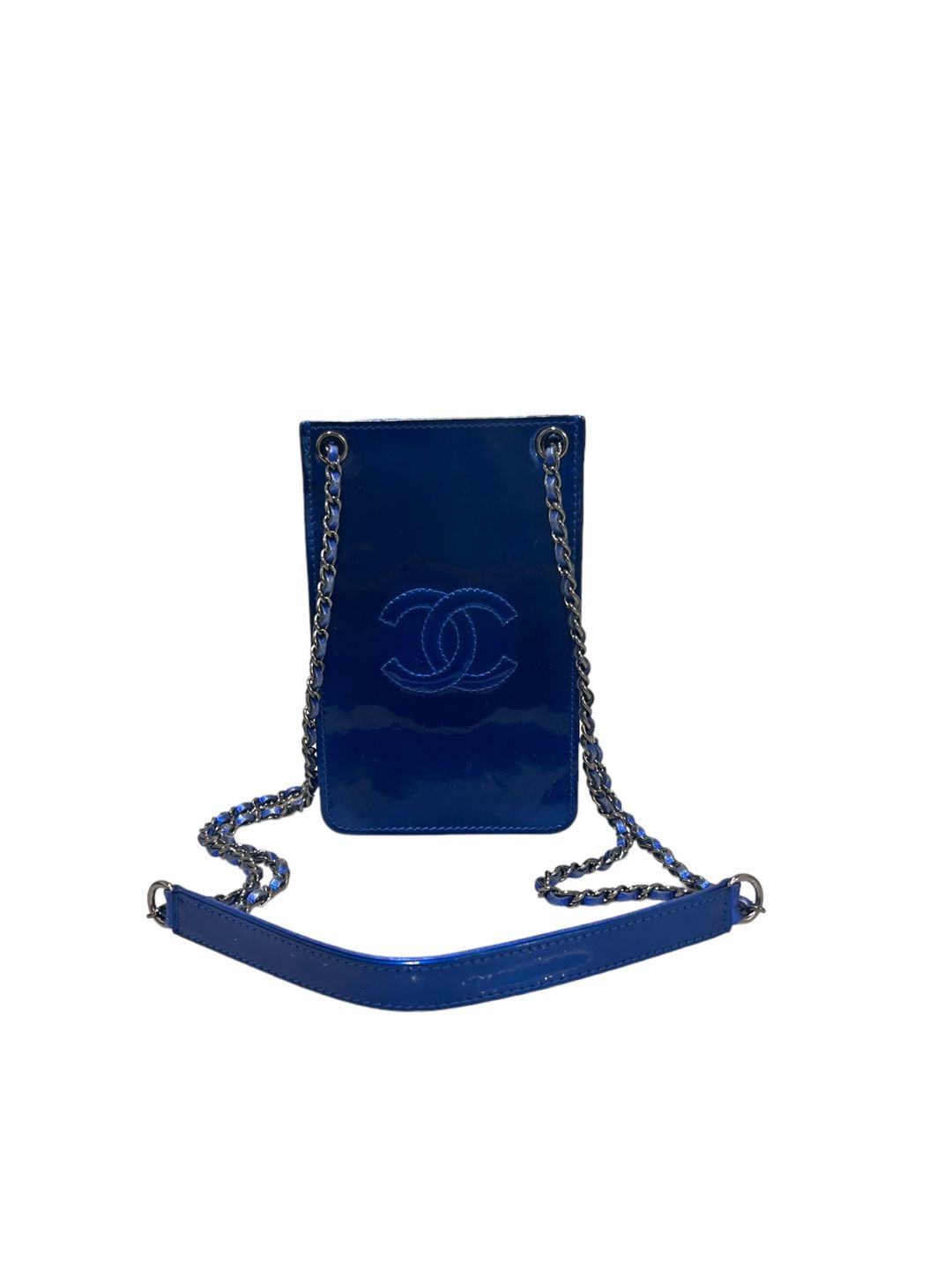 CHANEL Phone Holder Crossbody Bag Blue - SKU 19