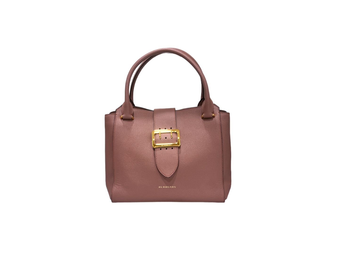 Burberry Gray Leather Buckle Two-Way Bag 4029021 Pink