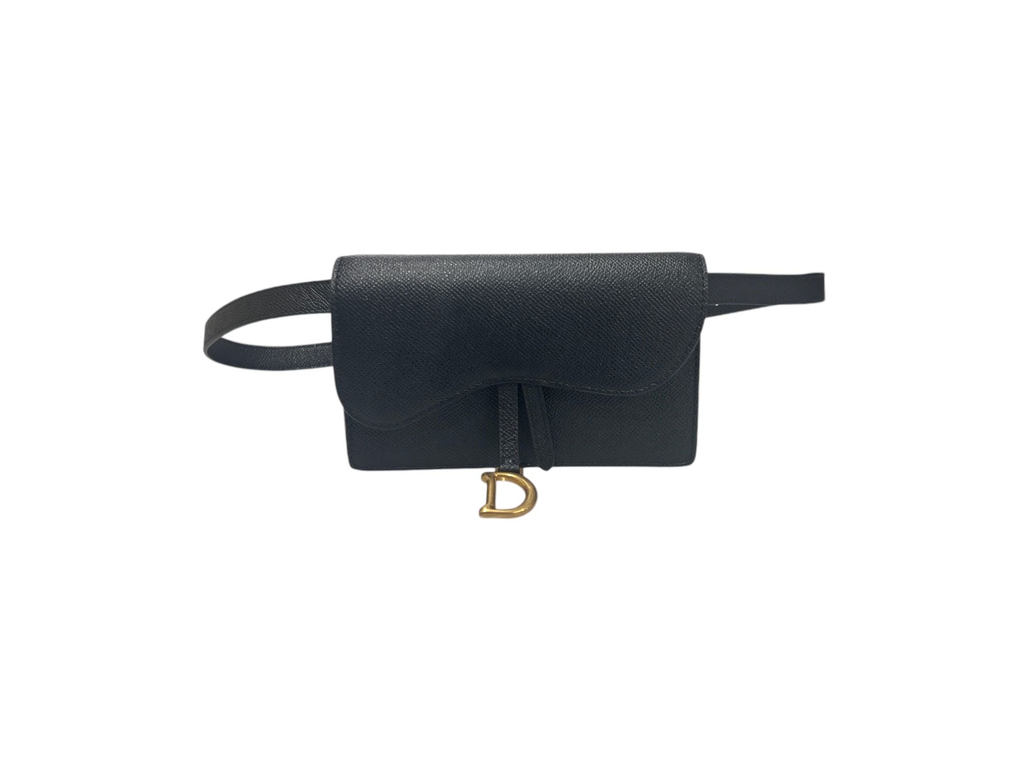 Dior Grain Leather Belt Crossbody Bag Black SKU12345