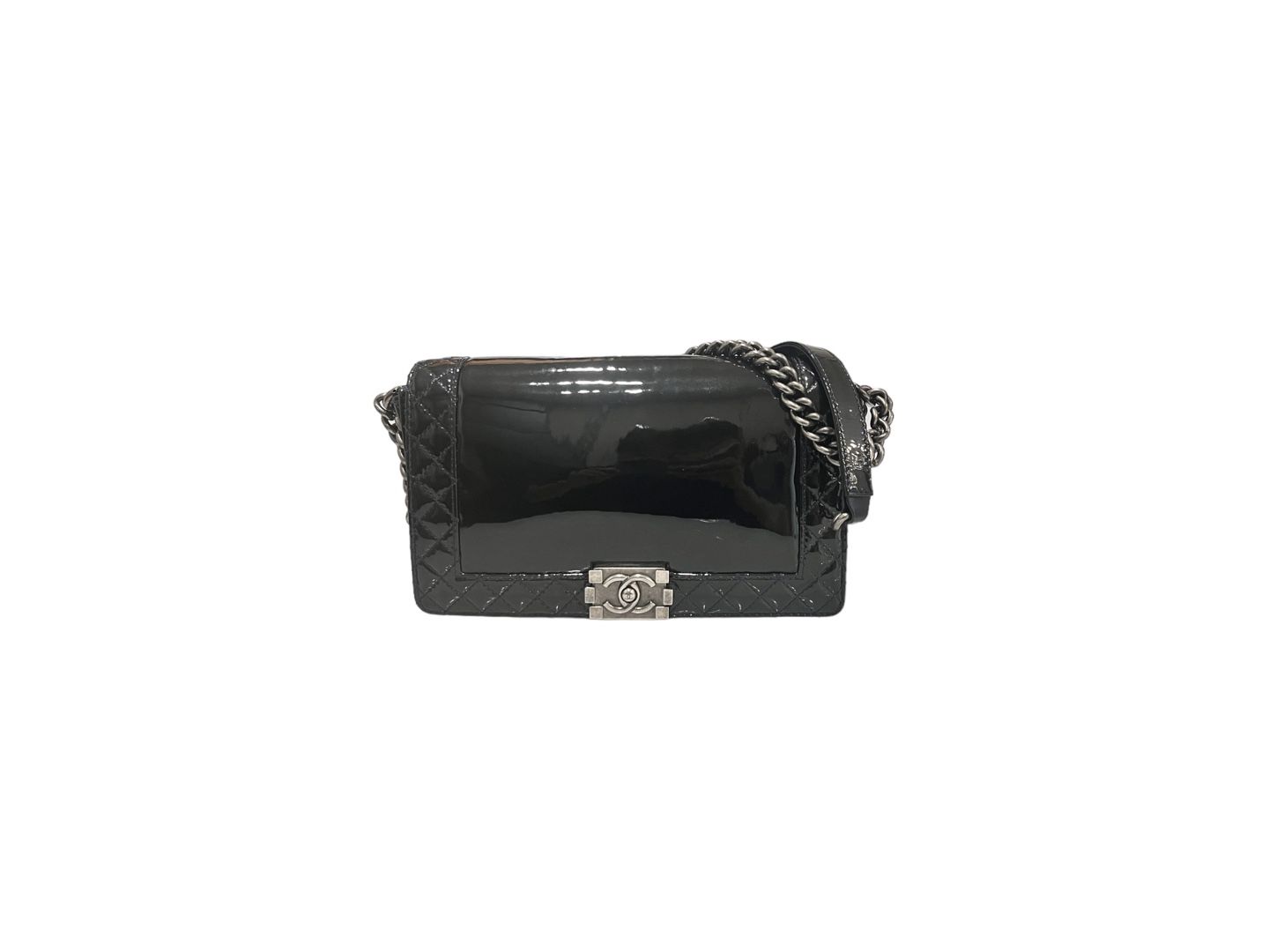 CHANEL Chain Shoulder Bag Black Pendent Meduim SKU
