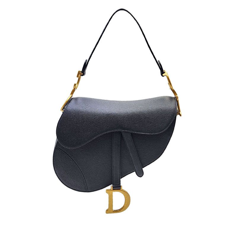 Dior Calfskin Saddle Bag Medium Black M0466CBAA