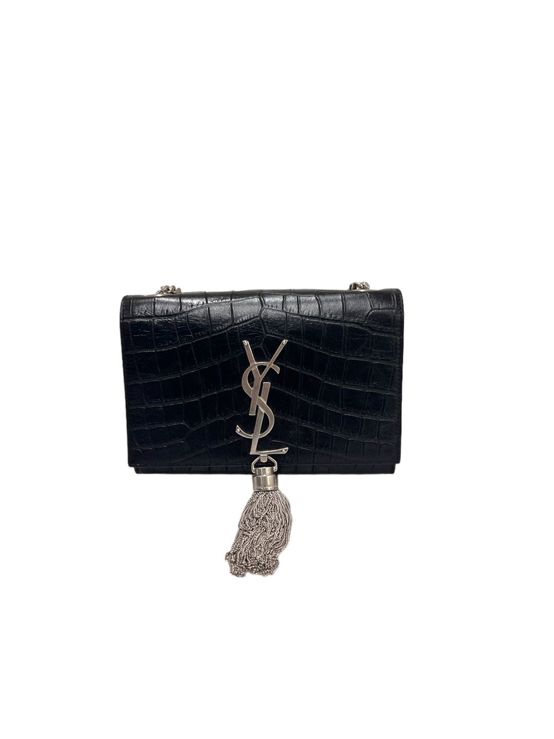 Saint Laurent Monogram Tassel Mini Crossbody Bag 354120 Black