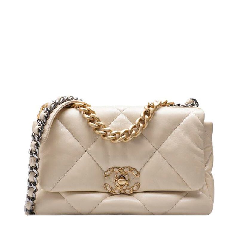 CHANEL Beige 19 Bag Small Shoulder Bag - SKU 19