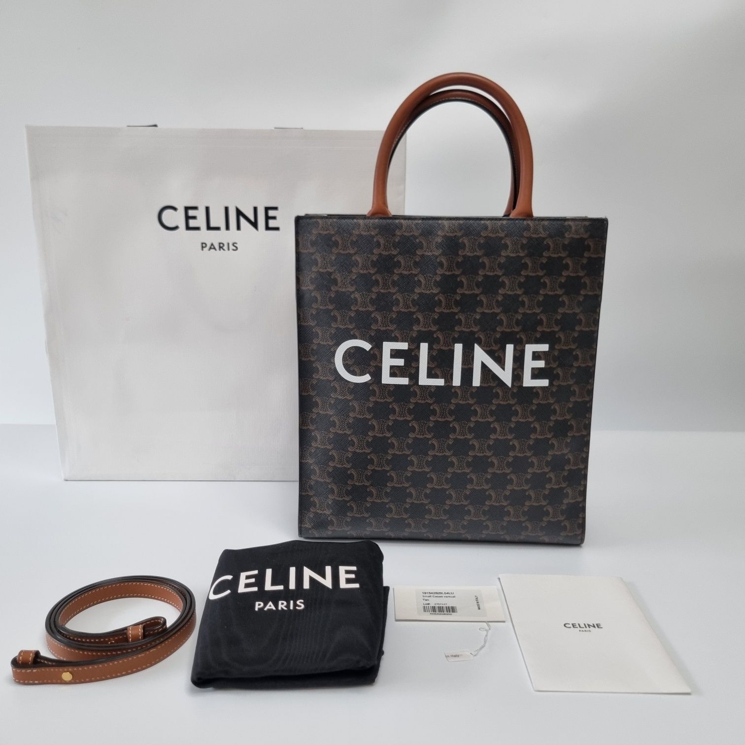 Celine Vertical Canvas Small 2WAY Tote Bag (High Quality, Lisa Bag) - SKU: 501-19