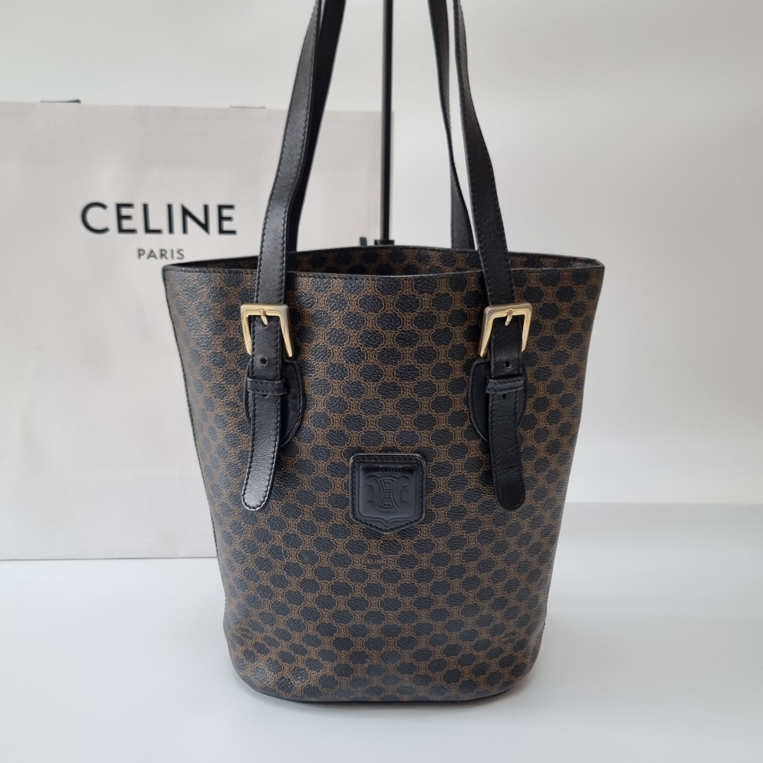 Celine Bucket Shoulder Bag (Black) - SKU 408-50
