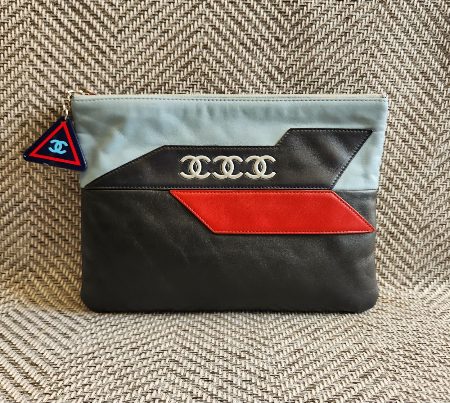 CHANEL Airline Logo Lambskin Clutch Bag cc (Limited Edition) SKU