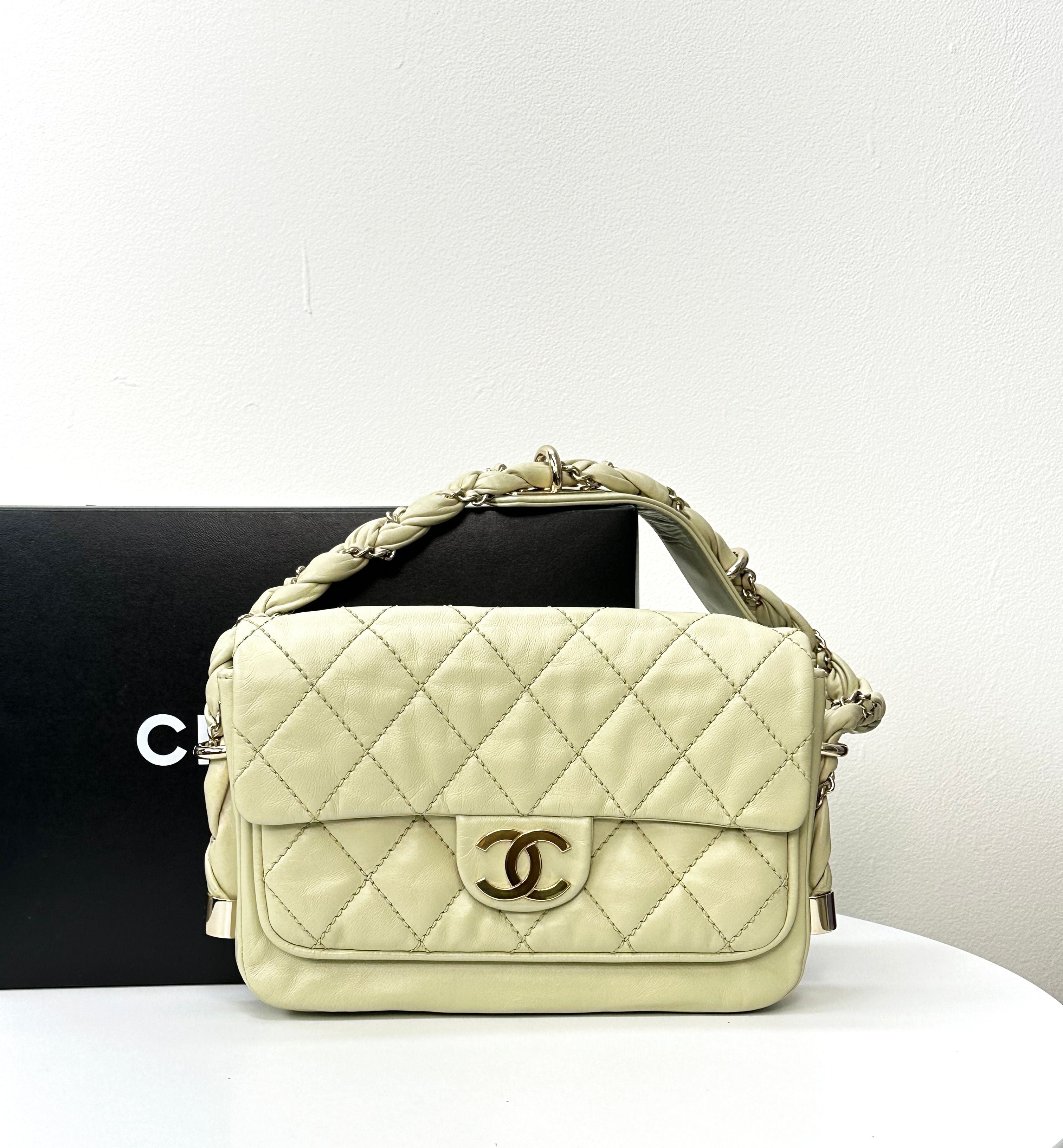 CHANEL Yellow Big CC Quilted Shoulder Crossbag 2VCHB30763