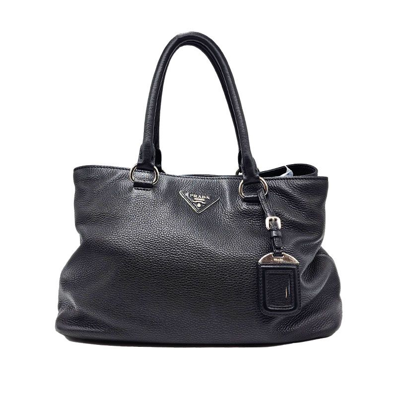 Prada Black Vitello Tote Bag 1BA579