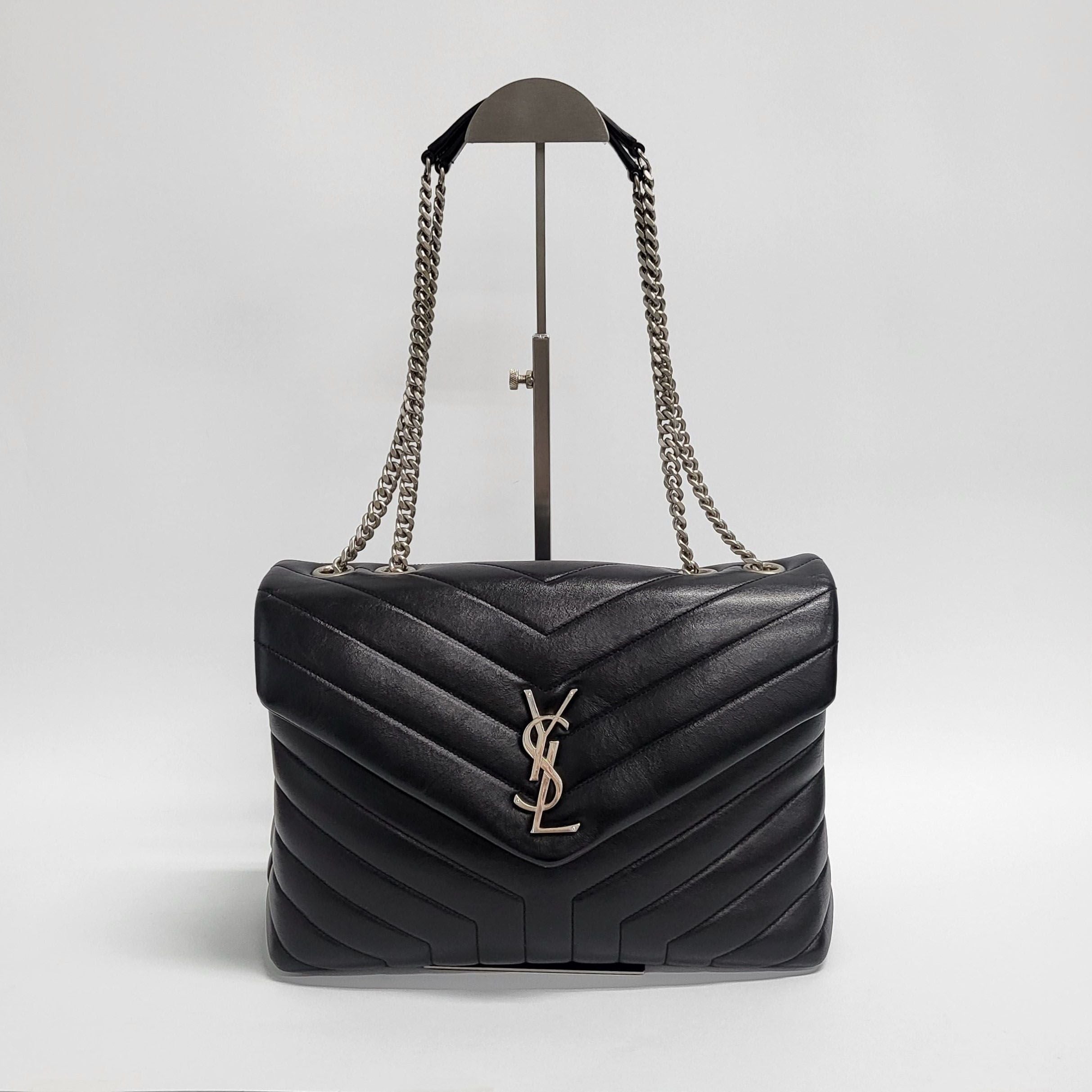 Saint Laurent Low-Profile Medium Matelass Quilted Silver Chain Shoulder Bag 574946