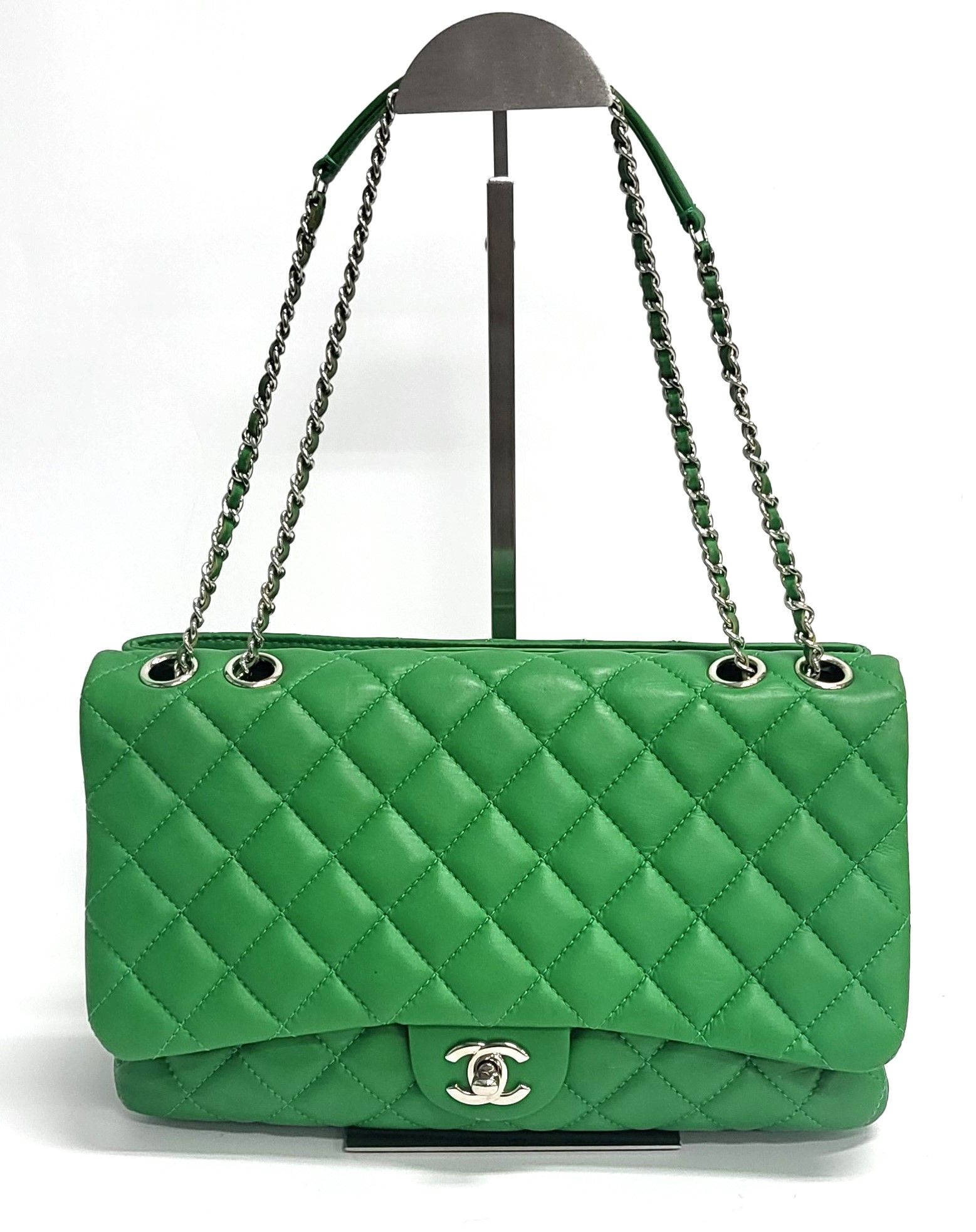 CHANEL Leather Chain Flap Tote Shoulder Bag (SKU: )