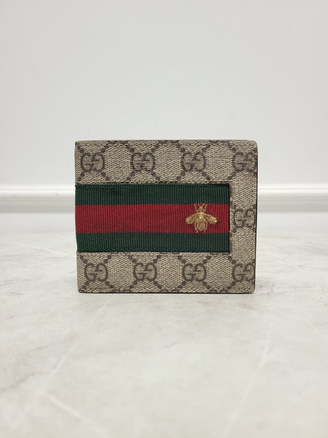 Gucci Supreme Triple Bee Wallet GG - White OS