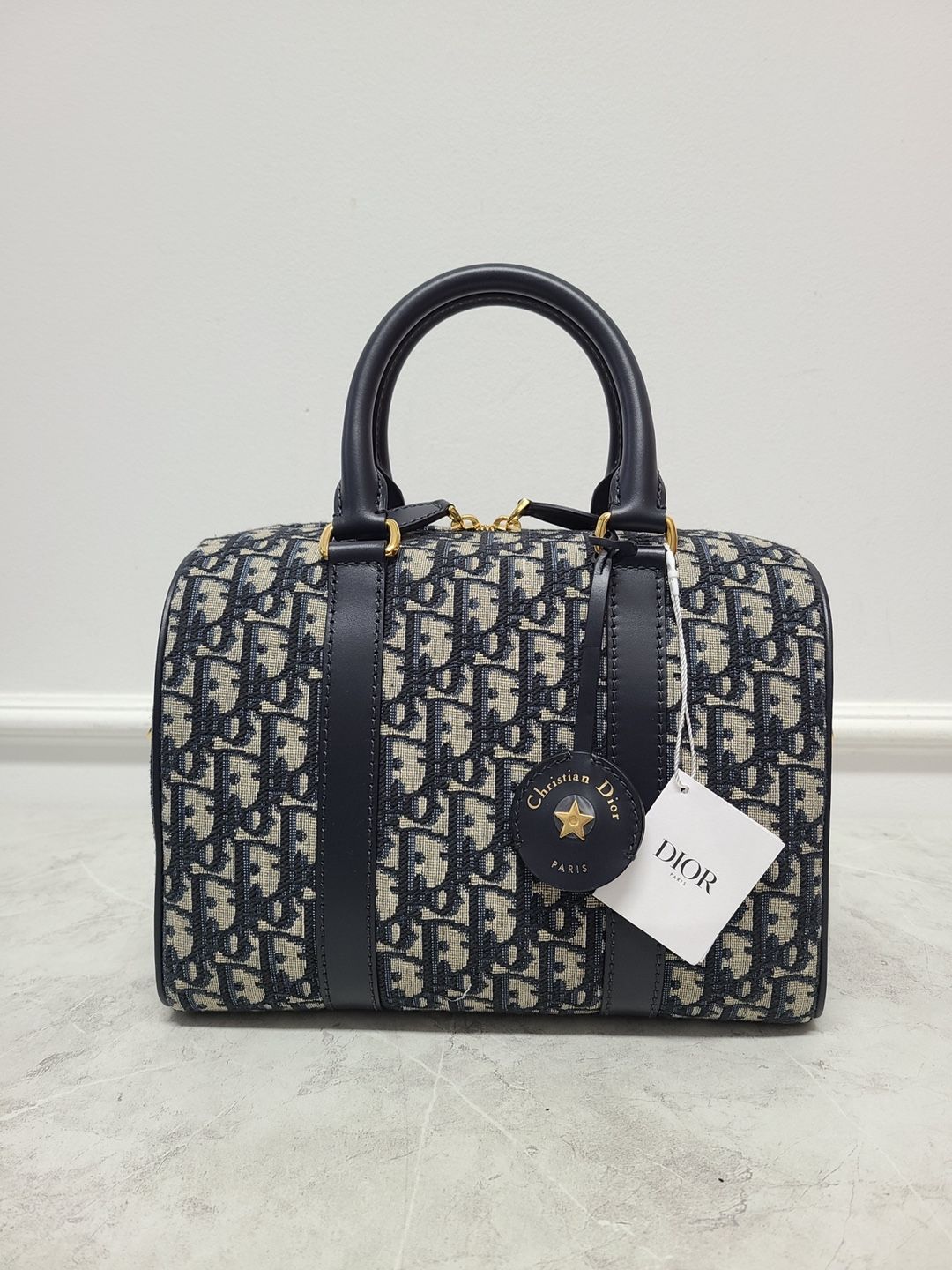 Dior Blue Oblique Jacquard Groove 25 Bag SKU N