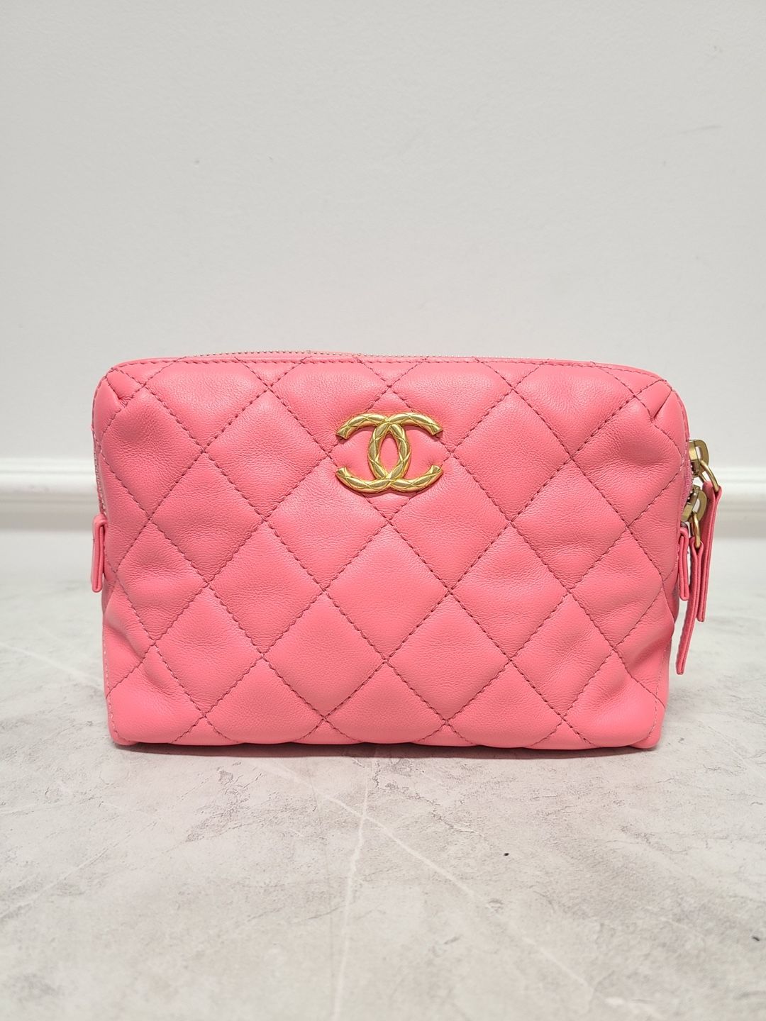 CHANEL Pink Bowling Calfskin Mini Crossbody Bag - SKU: OS