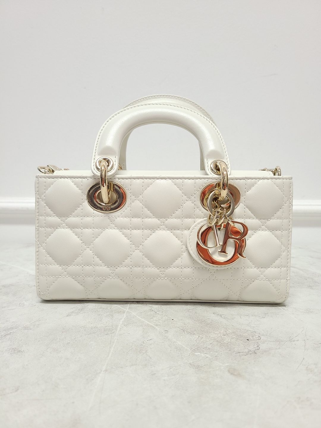 Dior Lambskin Lady Joy Small Bag - Latte (SKU: OS)