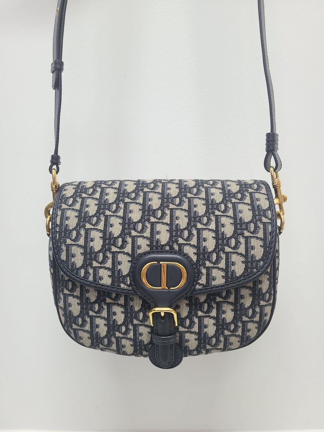 Dior Blue Oblique Jacquard BOBBY Medium Bag SKU