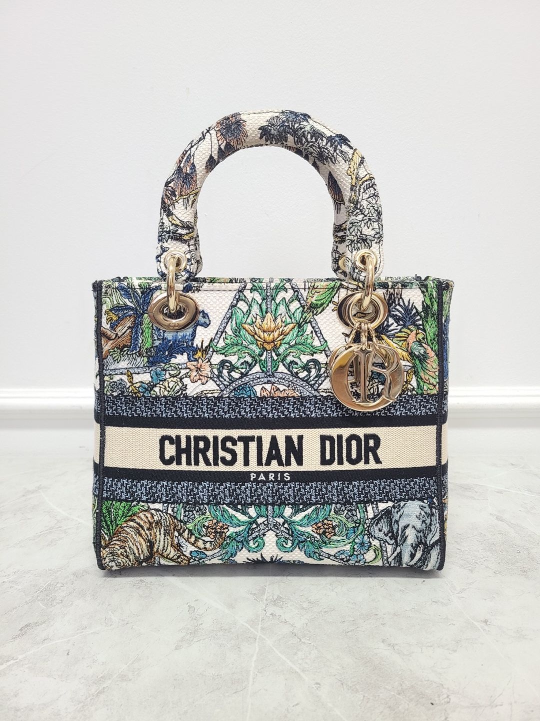 Dior White Multicolor Etoual de Voyage Lady Light Bag - SKU12345
